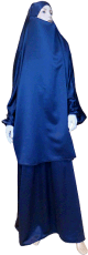Jilbab deux pieces (Cape + Jupe) - Tissu de qualite superieure - Couleur bleu marine