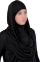 Hijab snood noir (chale cylindrique)