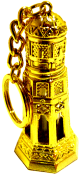 Parfum Musc d'Or "King Star" en bouteille porte-cle metallique doree (6ml)