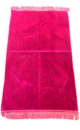 Tapis de priere pour femmes en velours couleur unie rose