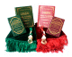 Pack double cadeaux Vert et bordeaux : Ryad es-Salihine, La Citadelle du Musulman, Diffuseur de parfum et Tapis (Ensemble Cadeau Musulman)