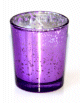 Bougie parfumee avec effet de reflets couleur violet/mauve