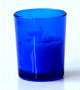 Bougie parfumee sous forme de fleur de couleur bleu