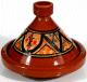 Tajine marocain de cuisson en terre cuite avec joli motifs (18 x 24 cm)