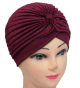 Bonnet style egyptien de couleur prune