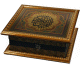 Coffret en bois dore artisanal (33 x 28 x 12 cm) pour y ranger un Coran