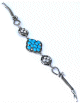Bracelet artisanal pour femme avec jolies pierres en couleur bleu