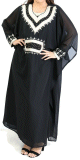 Robe orientale manches longues avec broderies (Plusieurs couleurs disponibles)