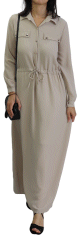 Robe casual boutonnee manches longues pour femme (Plusieurs couleurs disponibles)