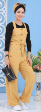 Combi-pantalon sans manches couleur Jaune mais