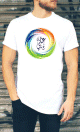 T-Shirt multi-couleurs personnalise avec un prenom calligraphie en arabe et message optionnel