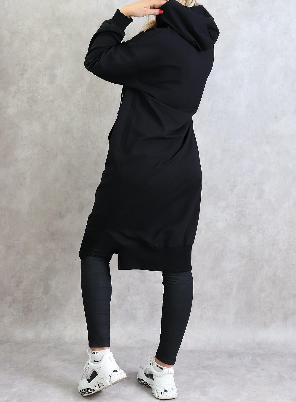 Femme Vêtements Articles de sport et dentraînement Sweats Sweat-shirt en jersey de coton pima à capuche Coton Eskandar en coloris Noir 