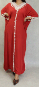 Robe papillon style oriental pour la maison et l'ete (Robes extra-large et grande taille pour femme) - Couleur Rouille