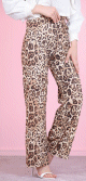Pantalon femme motif léopard Pantalon femme motif leopard