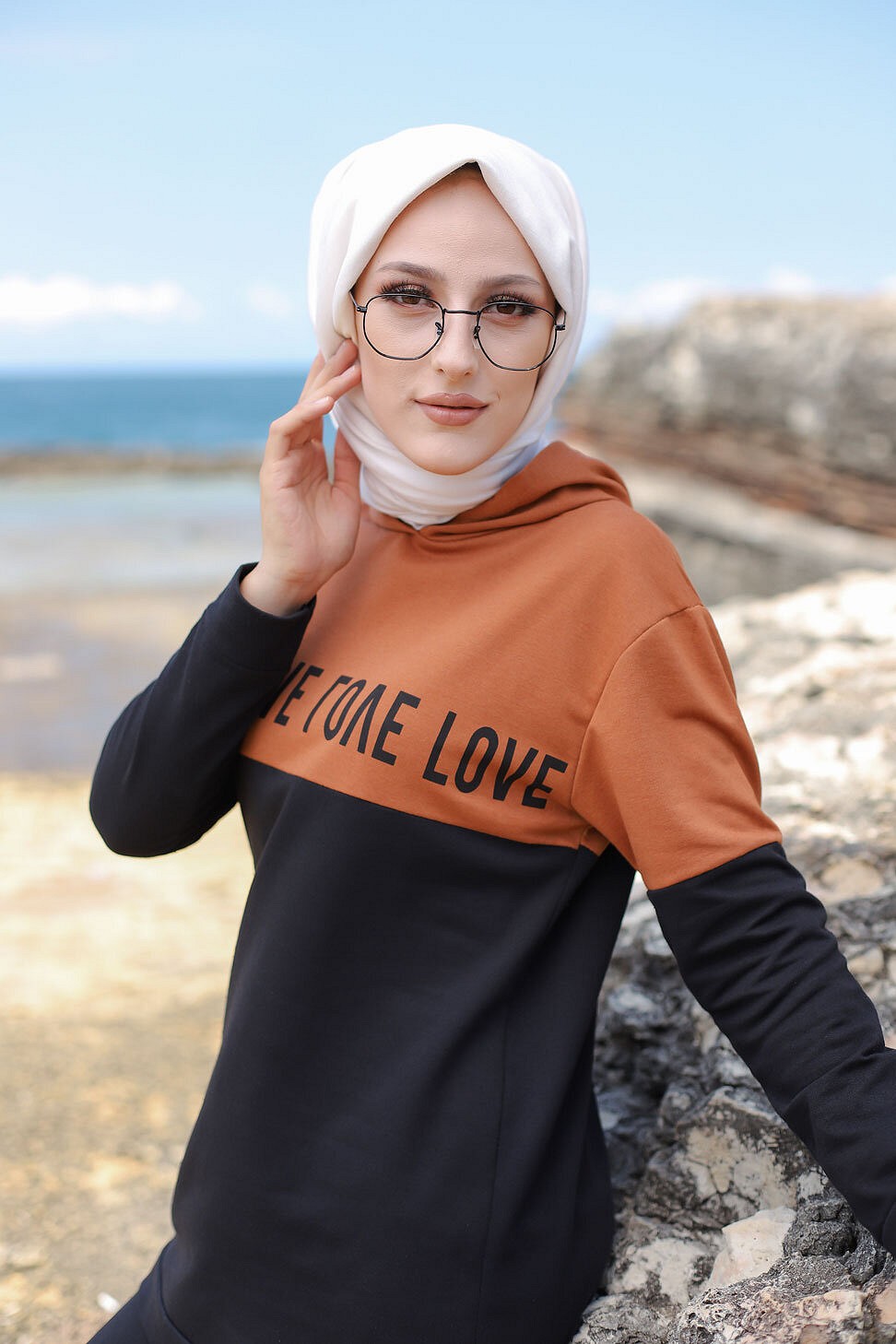 Survêtement hijab sport à capuche pour femme musulmane - Ensemble