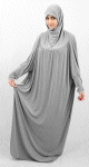 Jilbab ample une piece - Marque Best Ummah (Boutique Jilbeb femme musulmane) - Couleur gris clair