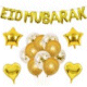 Mega Pack Eid Mubarak 24 ballons (grands ballons dores pour une decoration Aid Moubarak reussite)