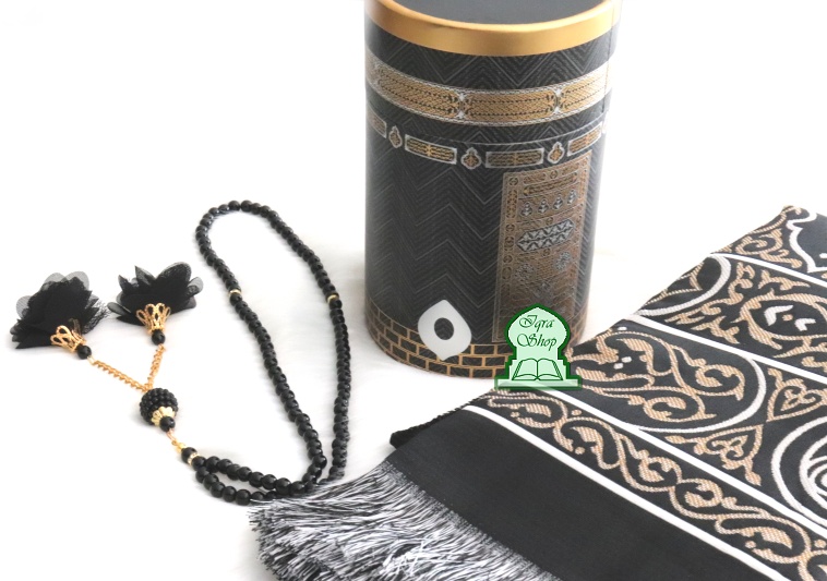 Pack cadeau : Tapis de prière + Sebha (Chapelet musulman) + Le Noble Coran  avec traduction fr 