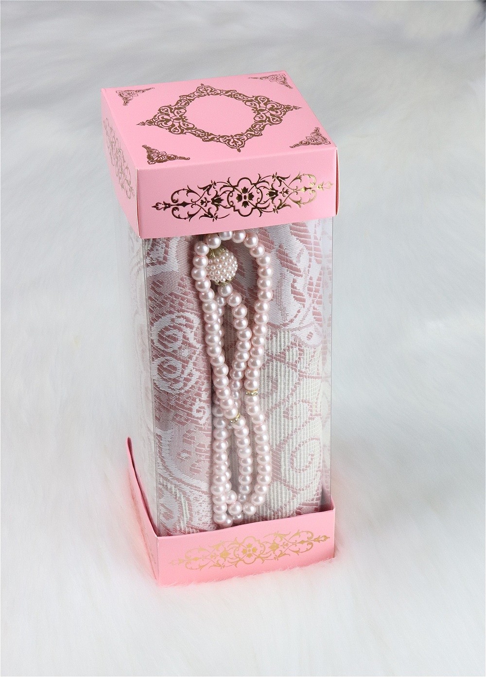 Cadeau pour invocations (Chapelet et compteur bague tasbih) couleur rose  doré pour femme musumane - Objet de décoration - Idée cadeau - Oeuvre  artisanale