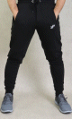 Pantalon jogging homme molletonne poches zippees - Coupe moderne - Marque Best Ummah - Couleur noir