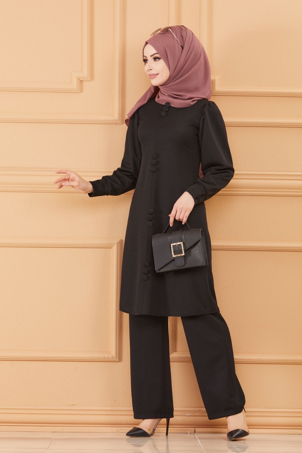 Ensemble sweat et pantalon pour femme (Tenue de sport musulmane pour  hidjab) - Couleur noir et gris