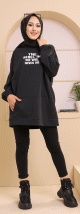 Tunique "the rebel in me will never die" (Mode Musulmane) - Couleur noir