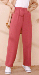Pantalon decontracte pour femme - Couleur vieux rose