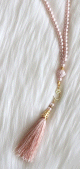 Chapelet (Sabha) de luxe a 99 perles - Couleur rose clair