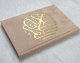 Le Coran couverture rigide de luxe couverture en daim doree (14 x 20 cm) - Couleur Beige (nude)