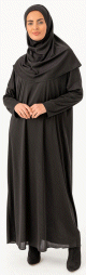 Robe de priere hijab pour femme avec son voile assorti (Ensemble pour musulmane) - Couleur noir