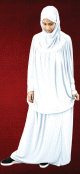 Jilbab Sport ample deux pieces (Cape + Jupe) pour femme - Marque Best Ummah - Couleur blanc