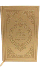 Le Noble Coran Bilingue (francais/arabe) - Edition de luxe couverture cartonnee en cuir couleur Or (Dore avec index des sourates)