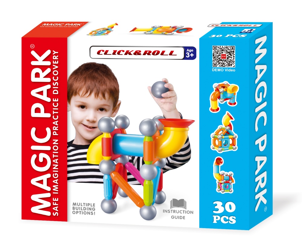 Magic Park : Jeu magnétique d'éveil de construction pour enfants à partir  de 3 ans (30 pièces) - Jeu / jouet sur