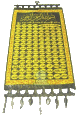 Fanion en tissu brode et dore avec extremites metalliques (plusieurs modeles) - 35 x 20 cm