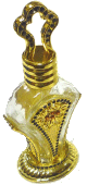 Parfum Musc d'Or "Golden Flowers" en grande bouteille doree - Pour femmes
