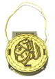 Pendentif en bois avec inscription Le Noble Coran - contenant un petit Coran